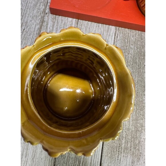 Vintage Royal Sealy Sugar Bowls Harvest Wheat Pattern Ceramic Japan - Set of 2 - Picture 7 of 10